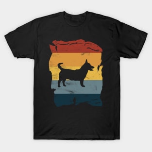 Lancashire Heeler Distressed Vintage Retro Silhouette T-Shirt